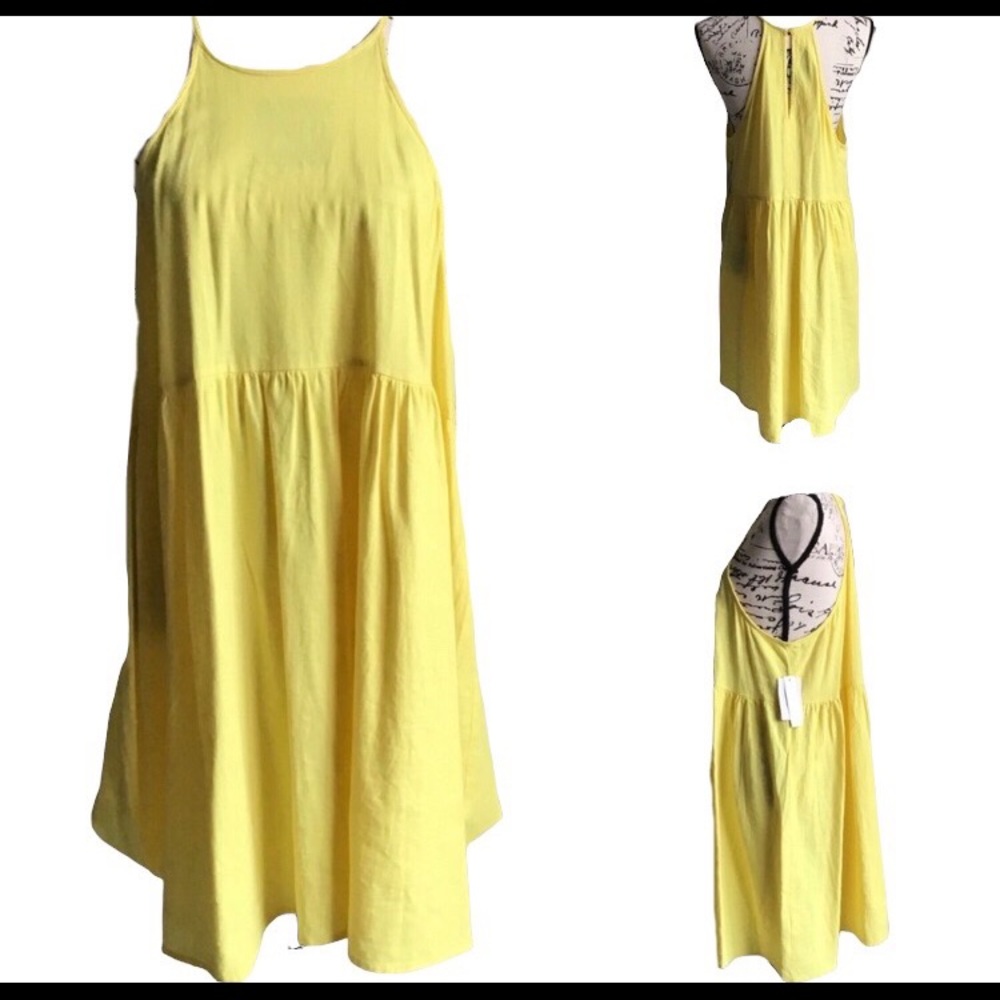 Abound | Yellow Glow Linen Dress | L